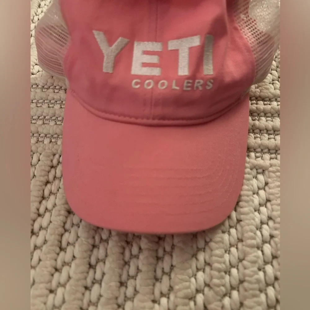 Yeti Cooler Women’s Sporty Pink and White Baseball Cap Hat